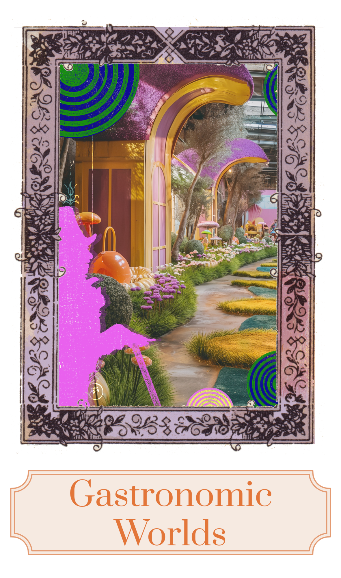 Gastronomic Worlds illustration - a dining world built as narrative