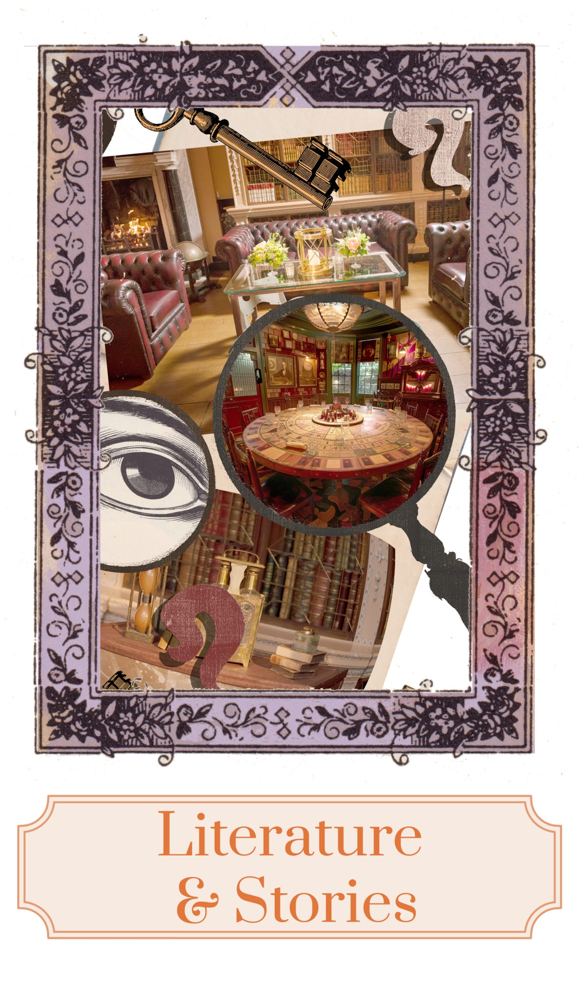 Literature and Stories illustration - a novel staged as an event