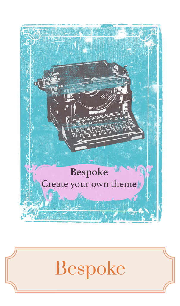 An illustration of a typewriter on a blue background