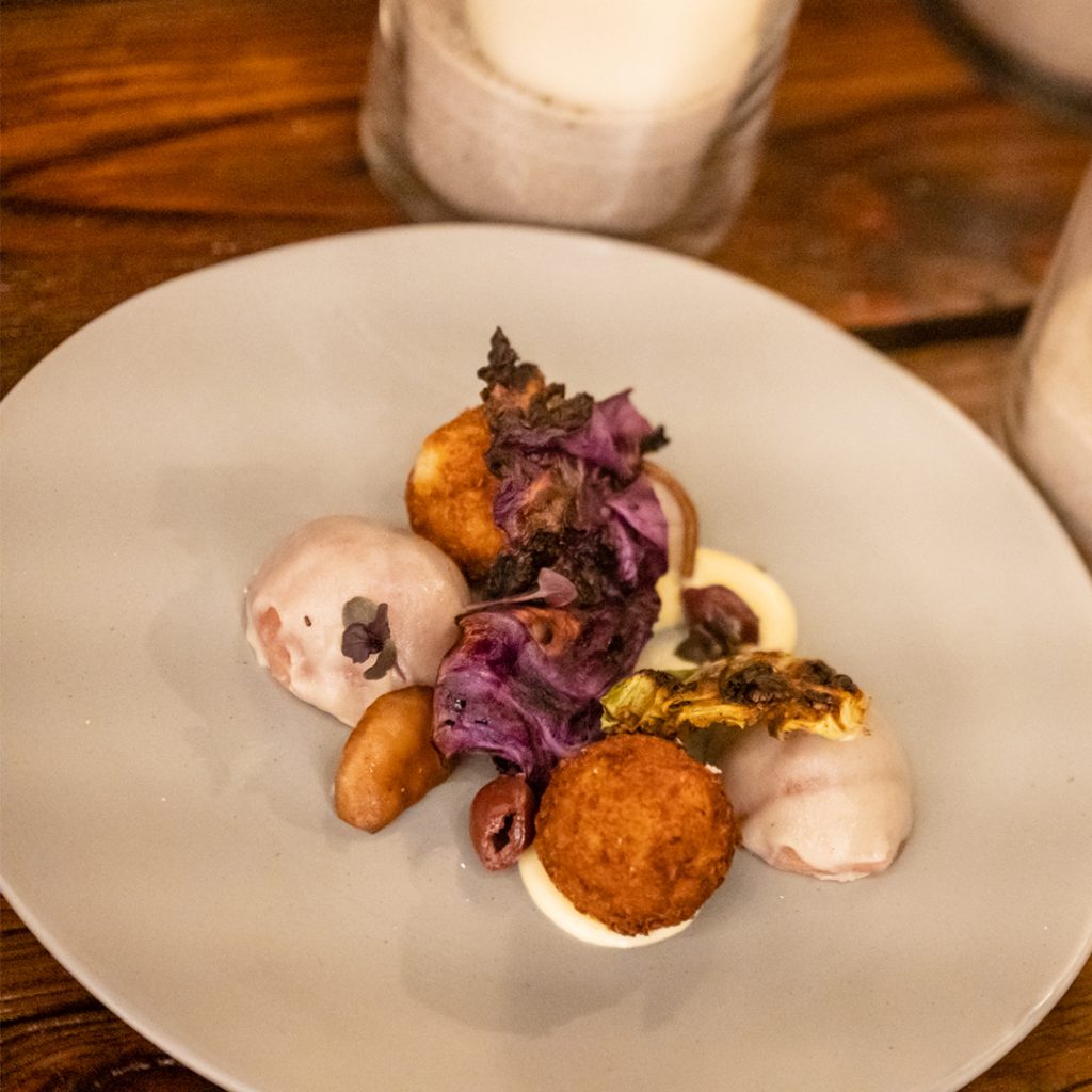 Food on a white plate