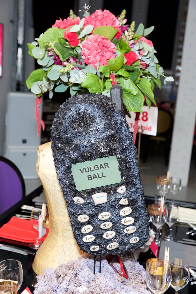 A mobile phone made from flowers