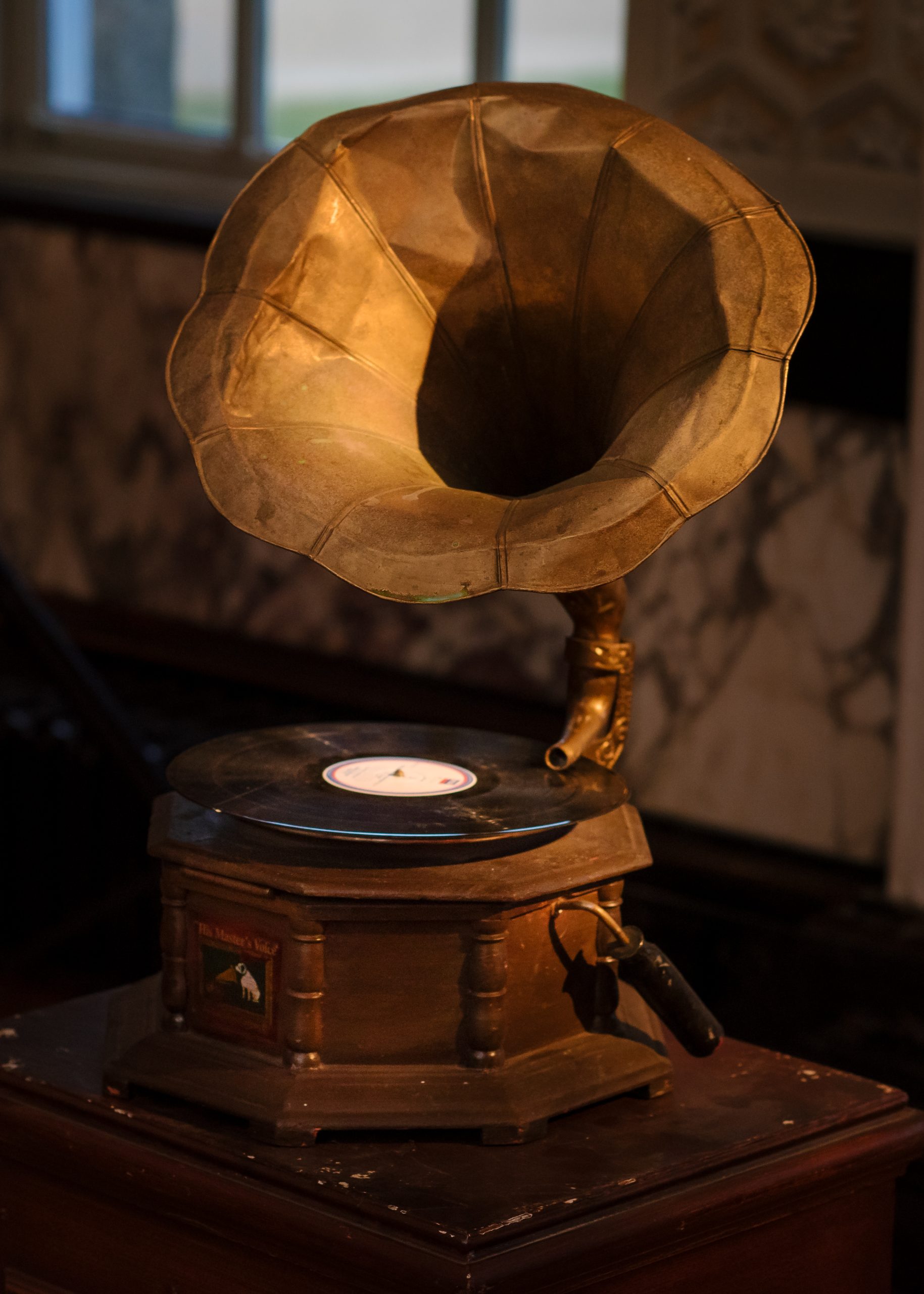 An antique gramophone