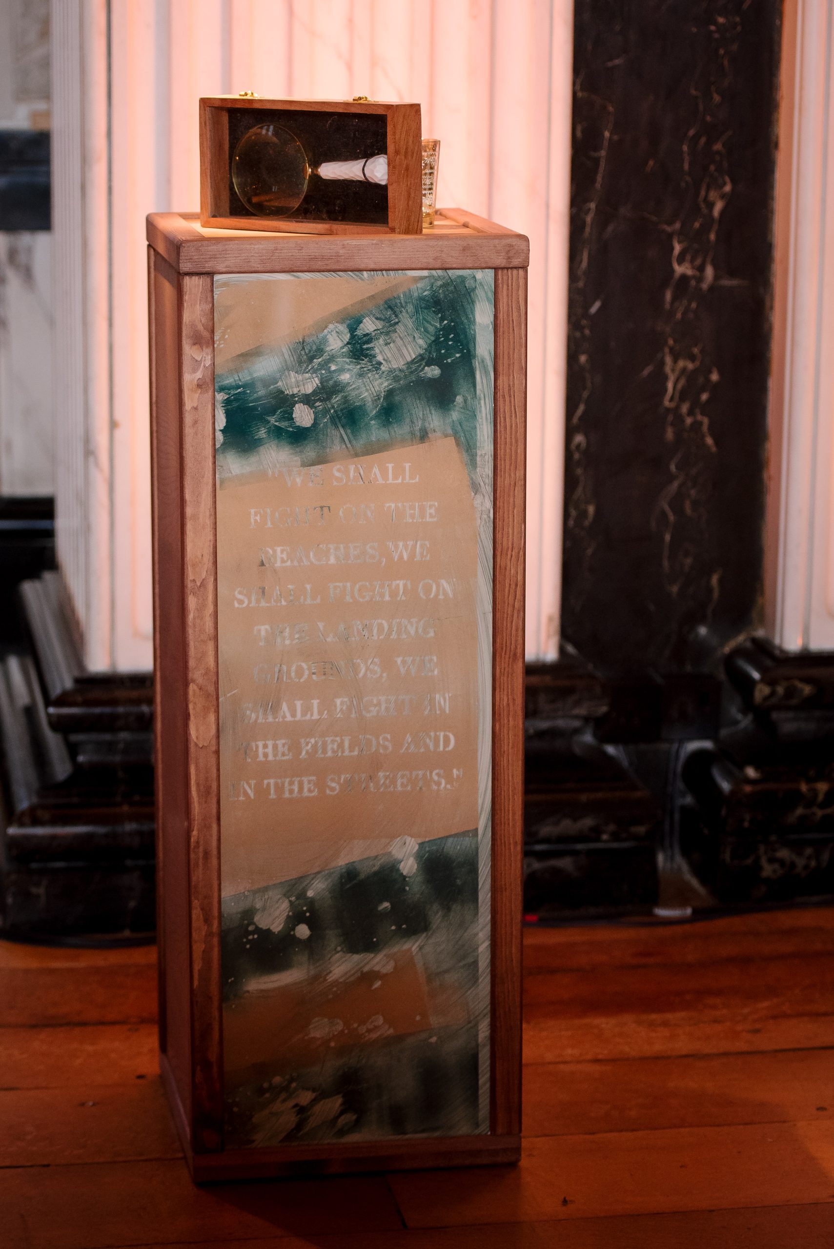 A poseur drinks plinth with a bespoke facia.