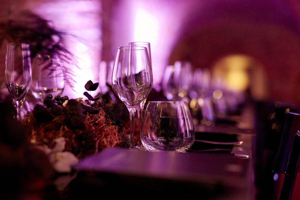 Contemporary styled place setting.