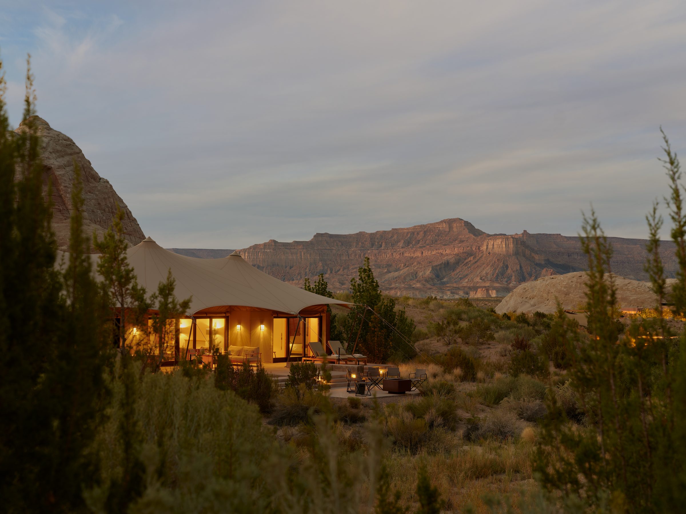 Camp Sarika, tented pavilions in the desert