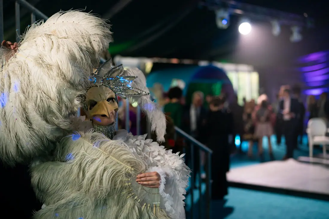 A photograph from The Surrealist Ball, a private immersive masquerade.