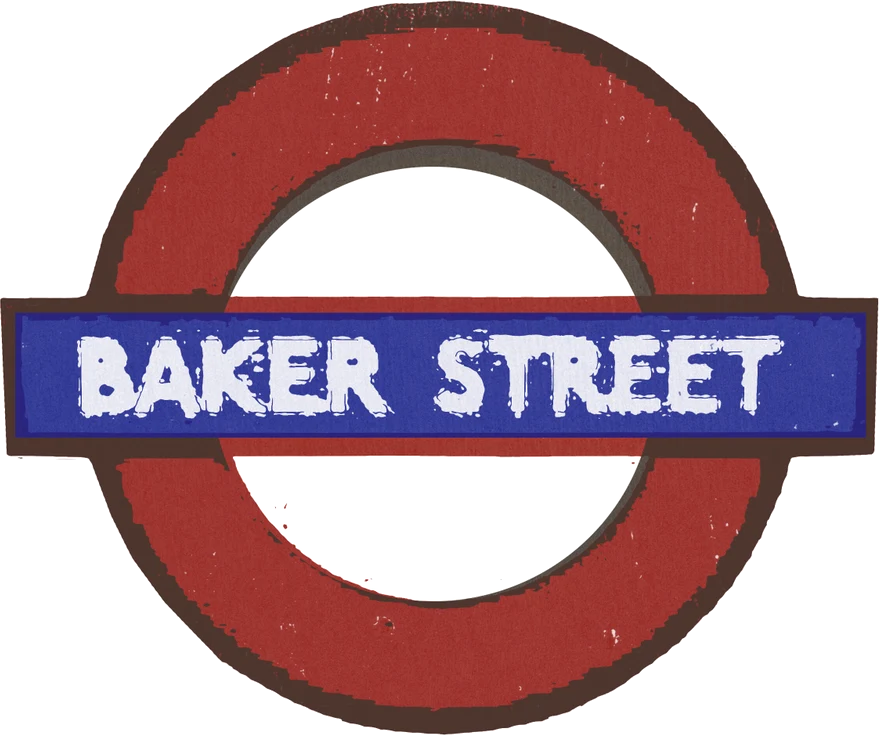 A Baker Street underground roundel